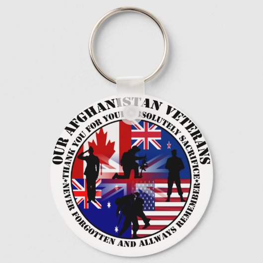 Our Afghanistan Veterans 5 Nations Sleutelhanger (Voorkant)
