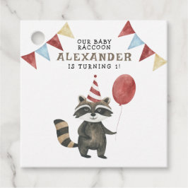 Our Baby Raccoon 1st Birthday  Bedankjes Labels
