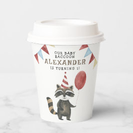 Our Baby Raccoon 1st Birthday  Papieren Bekers