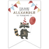 Our Baby Raccoon 1st Birthday Vlaggetjes (Tweede vlag)