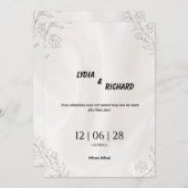 Our Beautiful Day Wedding Invitation Kaart (Voorkant / Achterkant)