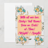 "Our Bundle of Joy Has Arrived" (Onze bundel van v Kaart (Voorkant / Achterkant)