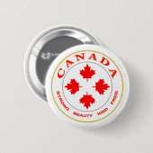 Our Canada Emblem Ronde Button 5,7 Cm (Voorkant /achterkant)