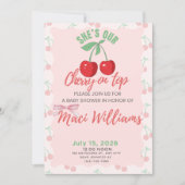 Our Cherry on Top Baby Shower Invitation Kaart (Voorkant)