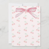 Our Cherry on Top Baby Shower Invitation Kaart (Achterkant)