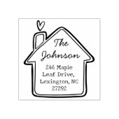 Our Cute New House Announcement Return Address Rubberstempel (Afrduk)