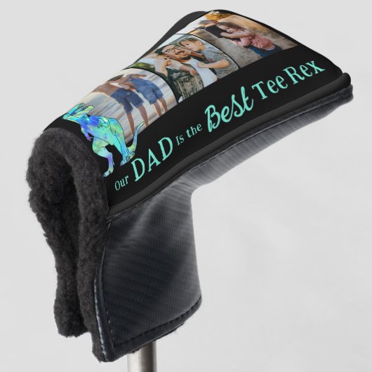 Our Dad is The Best Tee Rex 3 Photo Collage Golfheadcover (3/4 voorkant)