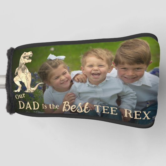 Our Dad is The Best Tee Rex Kids Photo Golfheadcover (Voorkant)