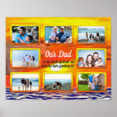 Our Dad Sunset 2443 Family Photo Collage Art Print (Voorkant)