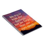 "Our Eyes Speak" – Emotional Quote Notitieboek (Rechterzijde)