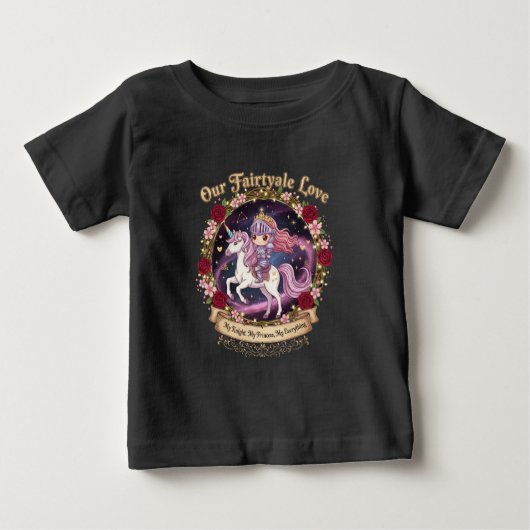 Our Fairytale Love Baby Unicorn Graphic Tee (Voorkant)