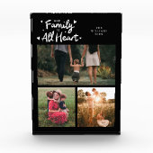 Our Family Is All Heart Black Fotoblokken (Voorkant)