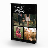Our Family Is All Heart Black Fotoblokken (Rechts)