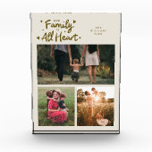 Our Family Is All Heart Cream Fotoblokken (Voorkant)