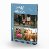 Our Family Is All Heart Denim Blue Fotoblokken (Rechts)