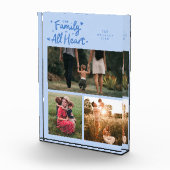 Our Family Is All Heart Icy Blue Fotoblokken (Rechts)