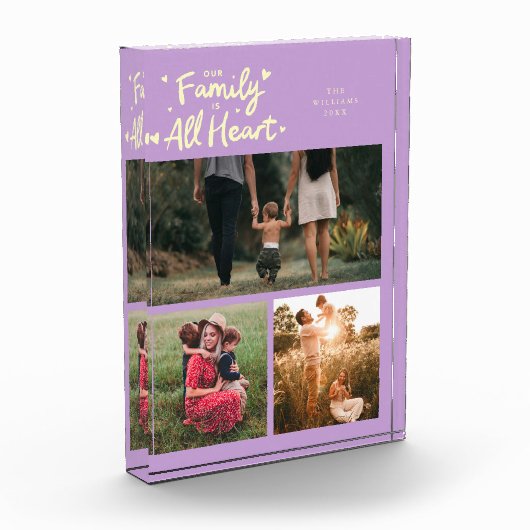 Our Family Is All Heart Lemon Wisteria Fotoblokken (Links)