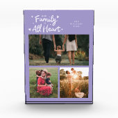 Our Family Is All Heart Lilac Fotoblokken (Voorkant)