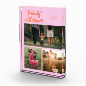 Our Family Is All Heart Orange Pink Fotoblokken (Rechts)
