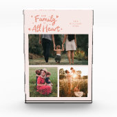 Our Family Is All Heart Peach Fotoblokken (Voorkant)