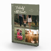Our Family Is All Heart Sage Green Fotoblokken (Rechts)
