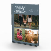Our Family Is All Heart Slate Blue Fotoblokken (Rechts)