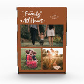 Our Family Is All Heart Terracotta Fotoblokken (Voorkant)