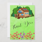 Our Family Loved the Cabin in the Woods Rustic Bedankkaart (Voorkant)