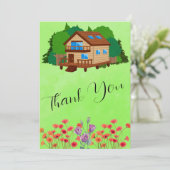 Our Family Loved the Cabin in the Woods Rustic Bedankkaart (Staand voorkant)