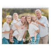 Our Family Photo 12 Month Script Calendar Kalender (Hoes)