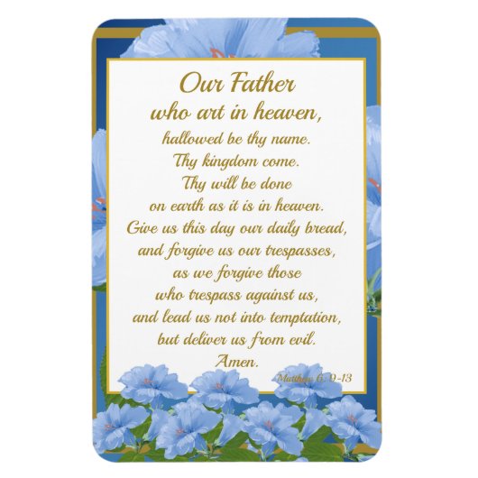 Our Father Prayer Mathew 6:9-13 Magneet (Verticaal)