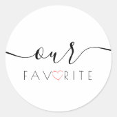 Our Favorite Favor Label (Voorkant)