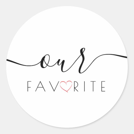 Our Favorite Favor Label (Voorkant)