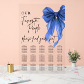 Our Favorite People Bow Wedding Seating Chart Acryl Bord (Huwelijk)