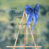 Our Favorite People Bow Wedding Seating Chart Acryl Bord (Neutraal)