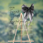 Our Favourite People Bow Wedding Seating Chart Acryl Bord (Neutraal)