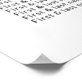 Our Favourite People Bow Wedding Seating Chart Poster (Hoek)