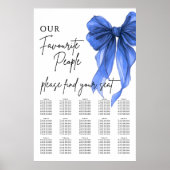 Our Favourite People Bow Wedding Seating Chart Poster (Voorkant)
