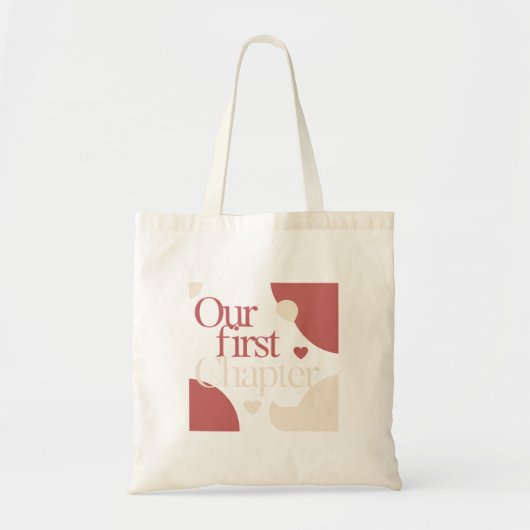 Our First Chapter – Minimal Valentine's Day Quote Tote Bag (Voorkant)