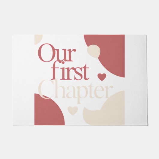 Our First Chapter Valentines Couple Love Quote Deurmat (Voorkant)
