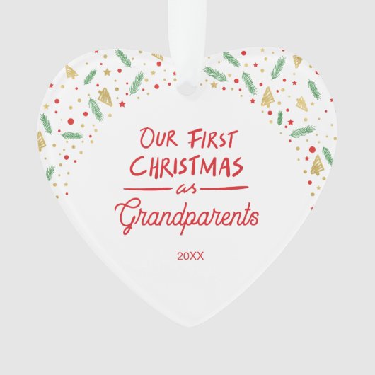 Our First Christmas as Grandparents Photo Ornament (voorkant)
