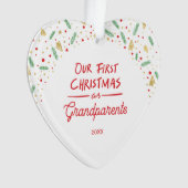 Our First Christmas as Grandparents Photo Ornament (voorkant)