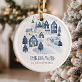 Our first Christmas as Grandparents Village Navy Keramisch Ornament