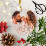 Our First Christmas as Mom and Dad Rose Gold Foil Keramisch Ornament<br><div class="desc">Our First Christmas as Mom and Dad Rose Gold Foil Ceramic Ornament</div>
