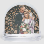 Our First Christmas as Mr and Mrs Red Truck Sneeuwbol (Achterkant)