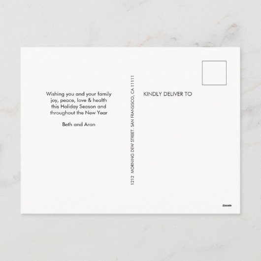 Our First Christmas as Mr. | Gold Photo Faux Feestdagenkaart (Achterkant)