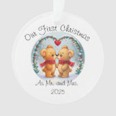Our First Christmas as Mr. & Mrs. – 2025 Ornament (voorkant)