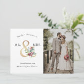 Our first Christmas as Mr. & Mrs. Feestdagenkaart (Staand voorkant)