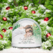 Our First Christmas As Mr & Mrs with Custom Photo Sneeuwbol (Kerstmis)