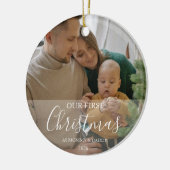 Our First Christmas as Parents Family Design Keramisch Ornament (Links)